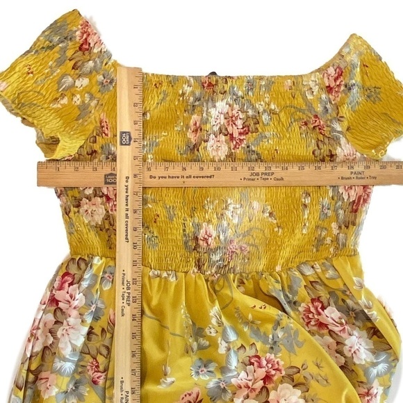 SHEIN Super Cute Off-the-shoulder Floral Summer Dress with Front Slit Size 2X - Picture 11 of 12